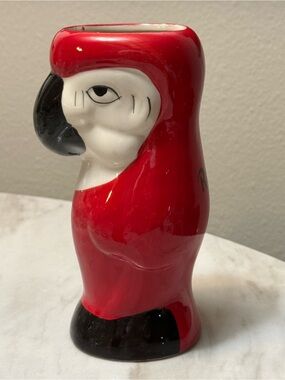 Red parrot tiki cup rainforest